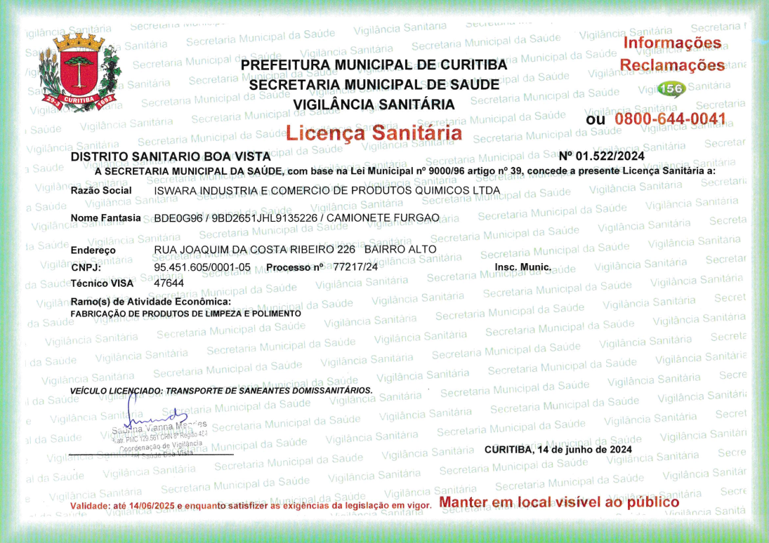 Licença Sanitária Frota 02