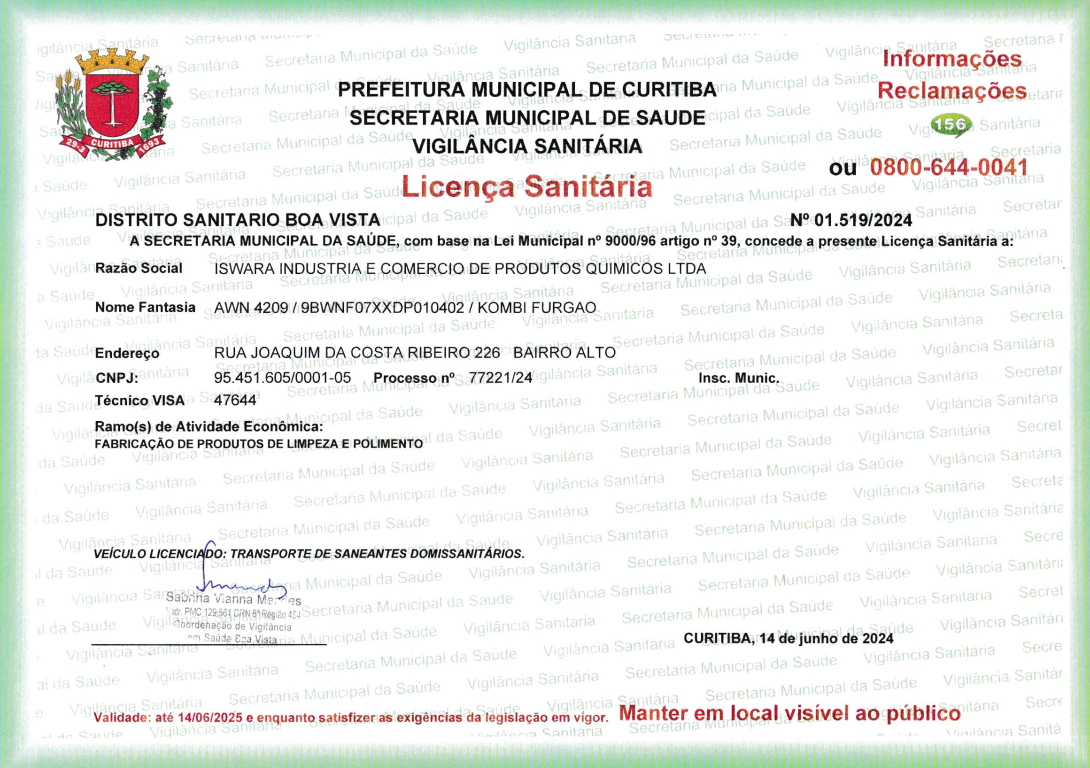 Licença Sanitária Frota 01